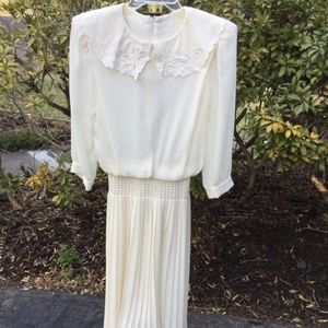 Taylor Pretty Collar Pleated Skirt Dress
